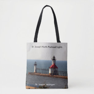 St. Joseph North Pierhead-Leuchttürme Allover-Trag Tasche