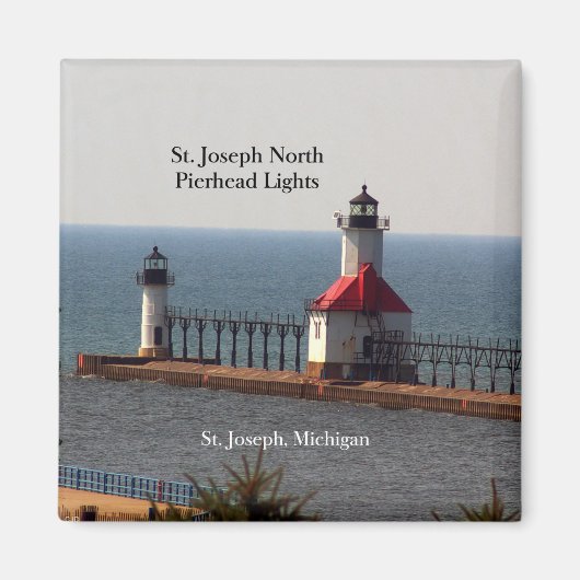 St. Joseph North Pierhead Lights Magnet (Vorne)