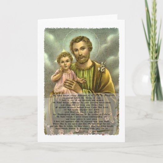 St Joseph Novena 2 Karte (Vorderseite)