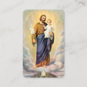 St Joseph Novena Prayer Card Visitenkarte (Vorderseite)