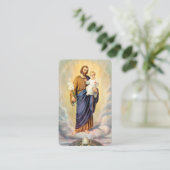 St Joseph Novena Prayer Card Visitenkarte (Stehend Vorderseite)
