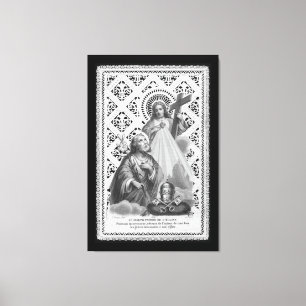 St. Joseph, Papalsymbole und die SHJ (LT 02) Can Leinwanddruck