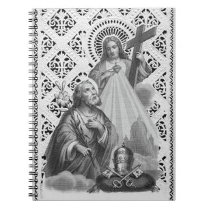 St. Joseph, Papalsymbole und SHJ (Detail; LT 02) Notizblock