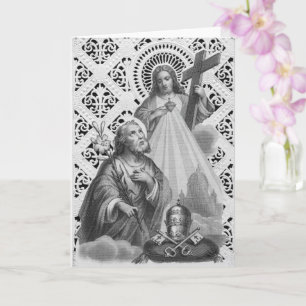 St. Joseph, päpstliche Symbole und SHJ (Detail; LT Karte