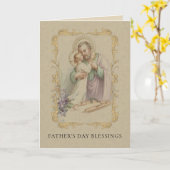 St. Joseph Pater Jesus Traditioneller Heiliger Karte (Gelbe Blume)