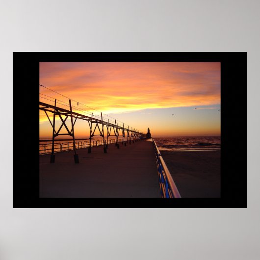 St. Joseph Pier Light, MI HI RES Poster (Vorne)