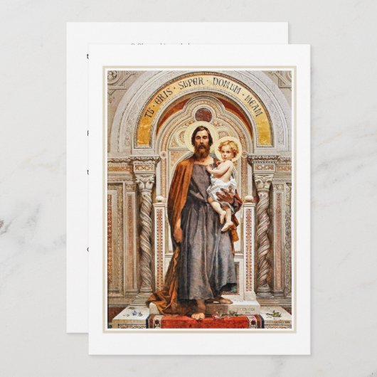 St. Joseph Protector Gebet Katholische Religiöse (Vorne/Hinten)
