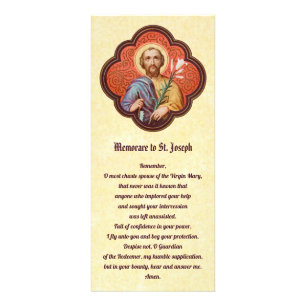 St. Joseph Rack Card mit Memorare & Litany Werbekarte