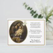 St. Joseph Religious Vielen Dank Dankeskarte (Stehend Vorderseite)