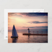 St. Joseph Sailboat Postkarte (Vorne/Hinten)
