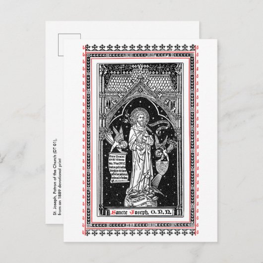 St. Joseph, Schirmherr der Kirche (DT 01) Postkart Postkarte (Vorne/Hinten)