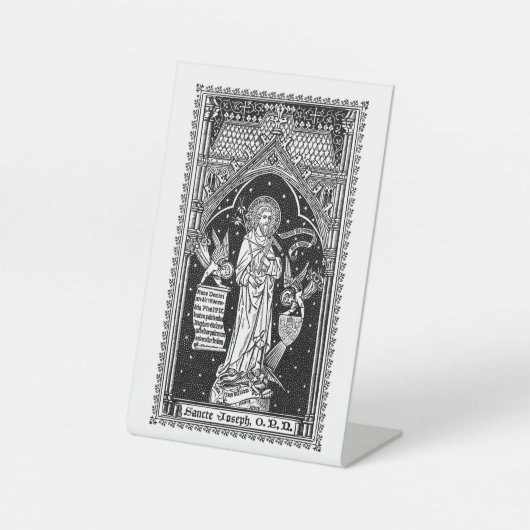 St. Joseph, Schirmherr der Kirche (DT 01) Sockelschild (Vorderseite)