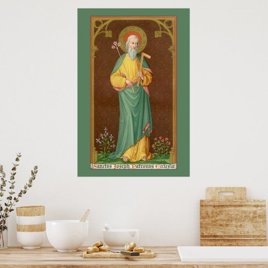 St. Joseph, Schirmherr der Kirche (SAU 35) Poster (Küche)