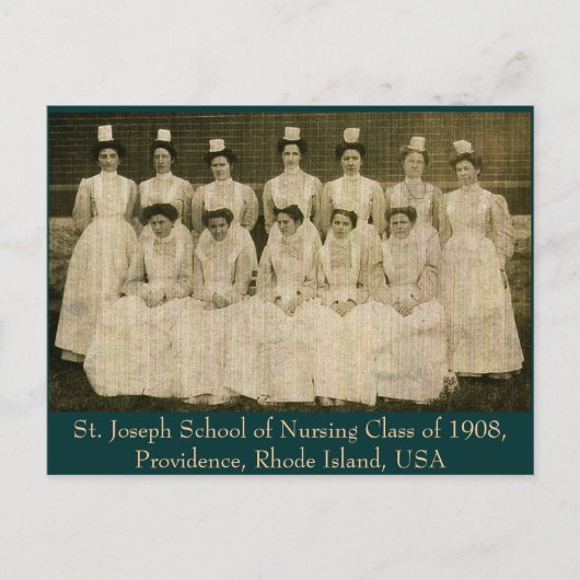 St. Joseph School of Nursing Class of 1908 Postkarte (Vorderseite)