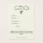 St. Joseph Spiritual Bouquet Gebet Heilige Karte (Rückseite)