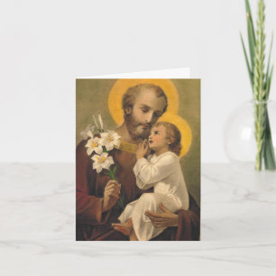 St. Joseph spirituelle Bouquetkarte Karte
