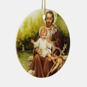 St Joseph /St. Doppelte mit Seiten versehene Keramik Ornament (Rechts)