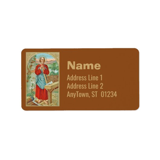 St. Joseph the Worker (BK 31) Adressaufkleber (Vorne)