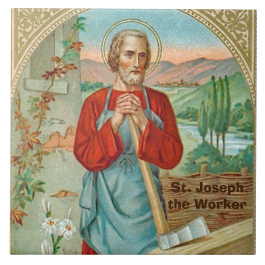 St. Joseph the Worker (BK 31) Fliese (Vorderseite)