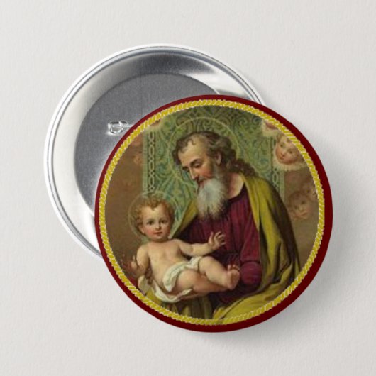 St Joseph u. Kind Jesus Button (Vorne & Hinten)