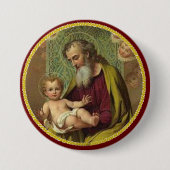 St Joseph u. Kind Jesus Button (Vorderseite)