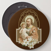 St Joseph u. Kind Jesus Button (Vorne & Hinten)