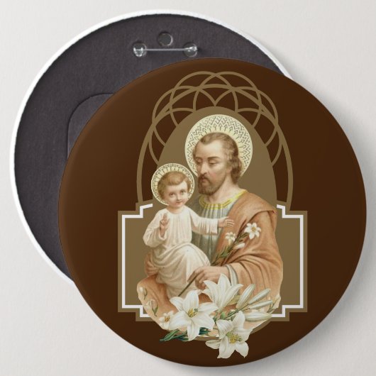 St Joseph u. Kind Jesus Button (Vorne & Hinten)