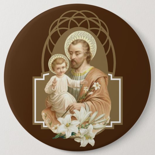 St Joseph u. Kind Jesus Button (Vorderseite)