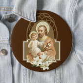 St Joseph u. Kind Jesus Button (Beispiel)