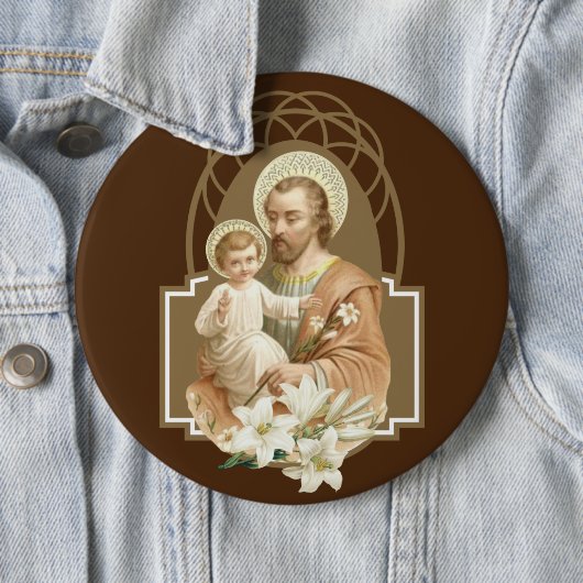 St Joseph u. Kind Jesus Button (Beispiel)