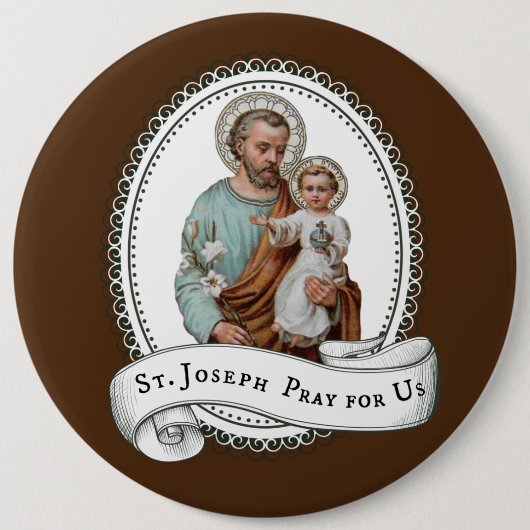 St Joseph u. Kind Jesus Button (Vorderseite)