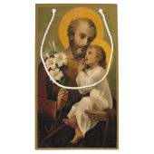 St Joseph und Baby Jesus I 2 verschiedene Bilder Kleine Geschenktüte (Rückseite)