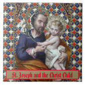 St. Joseph und das Christ Child (DPT 002) Fliese (Vorderseite)