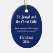 St. Joseph und das Christ Child (DPT 002) Keramik Ornament (Hinten)