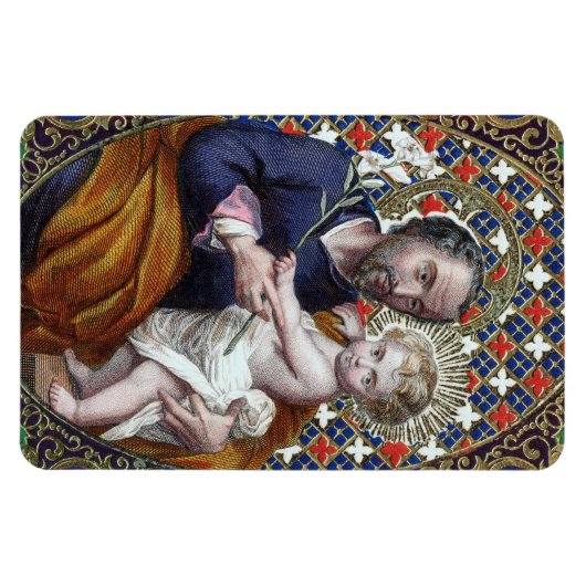 St. Joseph und das Christ Child (DPT 002) Magnet (Horizontal)