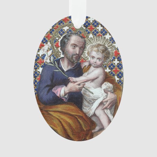 St. Joseph und das Christ Child (DPT 002) Ornament (Vorderseite)