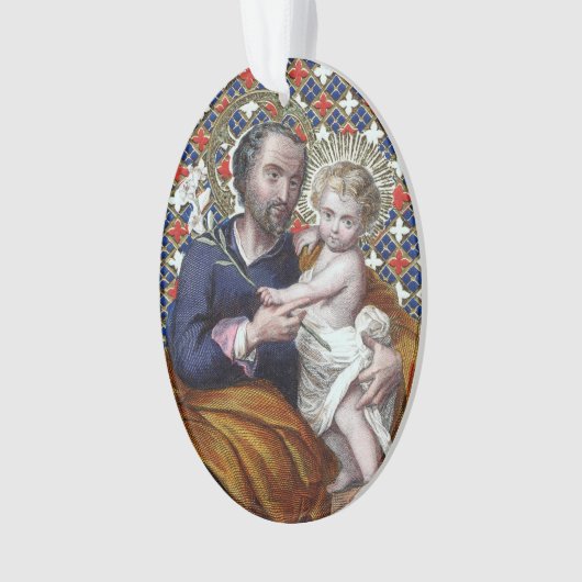 St. Joseph und das Christ Child (DPT 002) Ornament (Vorderseite)