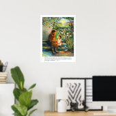 St. Joseph und Jesus sprechen, Poster der Heiligen (Heimbüro)