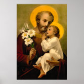 St. Joseph und Kind Jesus katholische Heilige Prin Poster (Vorne)