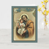 St. Joseph VATHER's DAY Baby Jesus Lily Karte (Gelbe Blume)