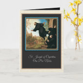 St. Joseph von Cupertino katholisches Gebet Karte (Gelbe Blume)