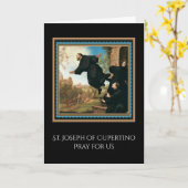 St. Joseph von Cupertino katholisches Gebet Karte (Gelbe Blume)