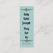 St- Josephaltar-Fest-Tagesheilige Mini Visitenkarte (Rückseite)