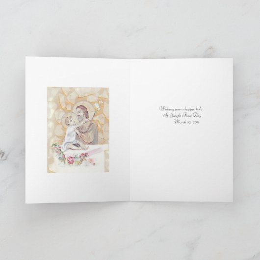 St- Josephfest-Tag Karte (Innenseite)