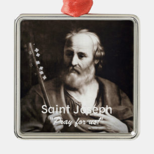 St- Josephgewohnheits-Verzierung Silbernes Ornament