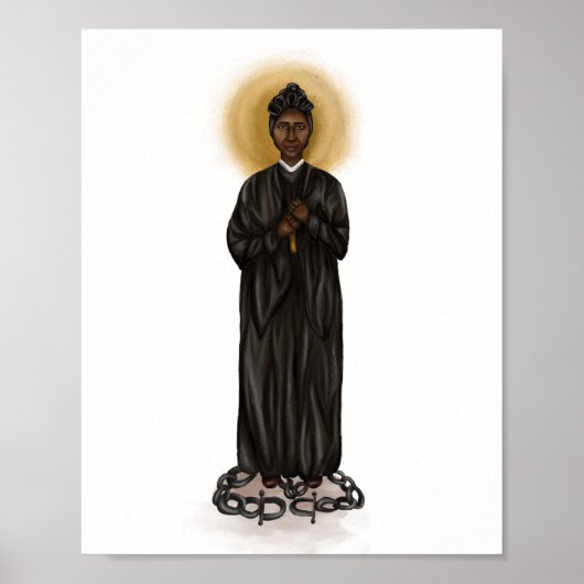 St. Josephine Bakhita Print - Weißer Hintergrund Poster (Vorne)