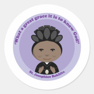 St. Josephine Bakhita Runder Aufkleber