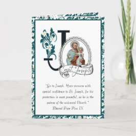 St. Joseph's Day Fest Jesus Religious Prayer Card Karte