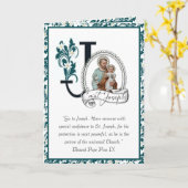 St. Joseph's Day Fest Jesus Religious Prayer Card Karte (Gelbe Blume)
