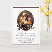 St. Joseph's Day Fest Jesus Religious Prayer Card Karte (Gelbe Blume)